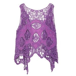 jastie Open Stitch Cardigan Boho Hippie Crochet